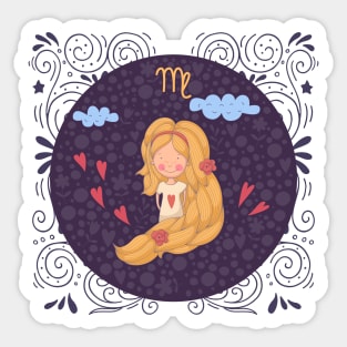 Virgo zodiac sign Sticker